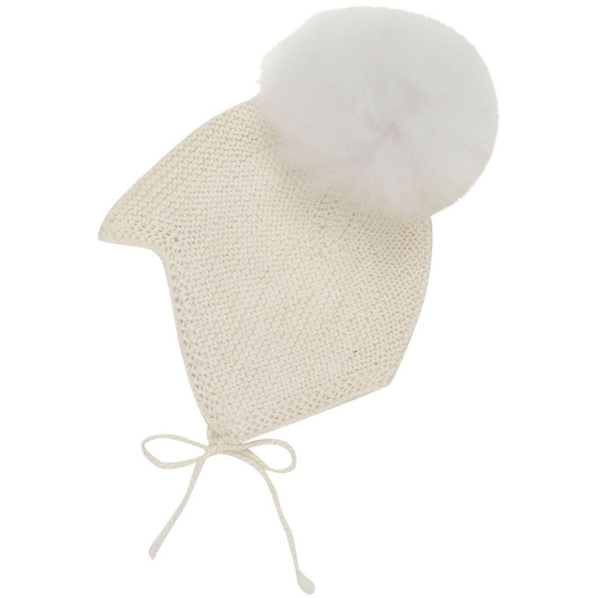 Huttelihut Babyhjelm - Strik - Uld - Off White