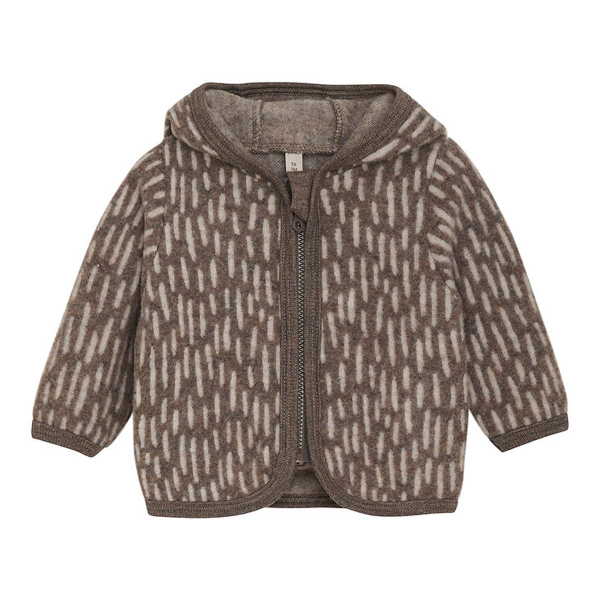 Huttelihut Cardigan - Uld - Fleece - Morel m. Ører