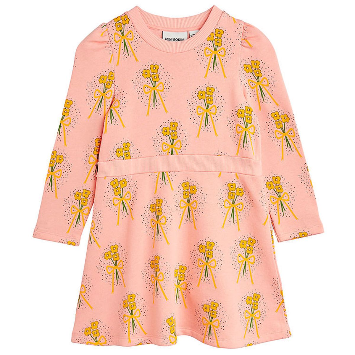 Mini rodini Sweatkjole - Winter Flowers Aop - Pink