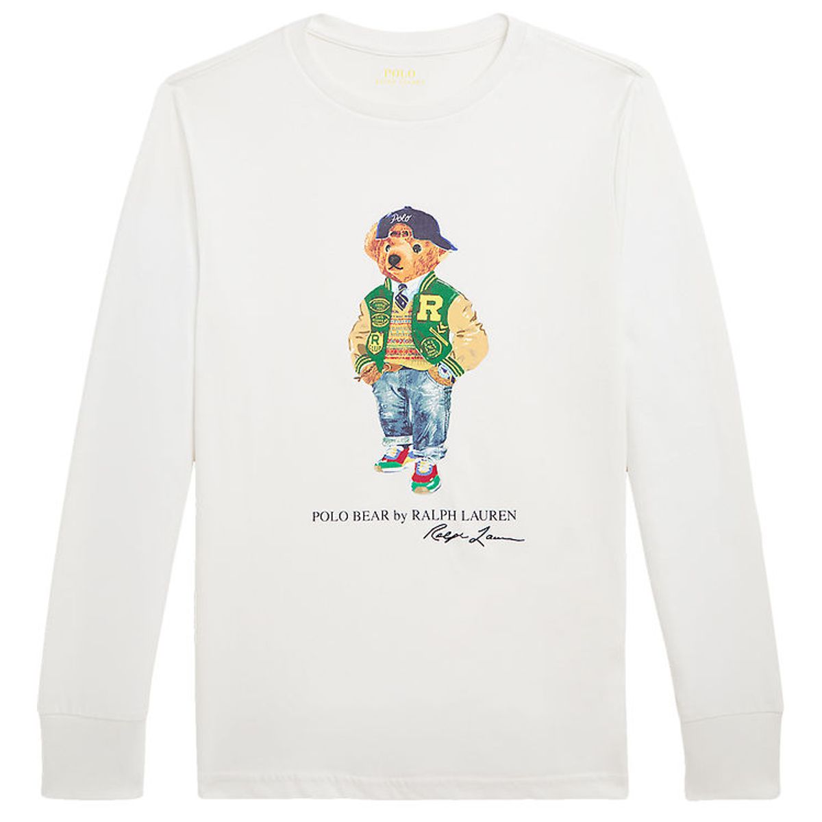 Polo Ralph Lauren Bluse - Hvid m. Bamse