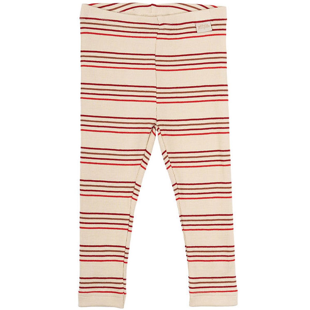 Petit Piao Leggings - Rib - Modal - Chili Pepper Multi Stripe