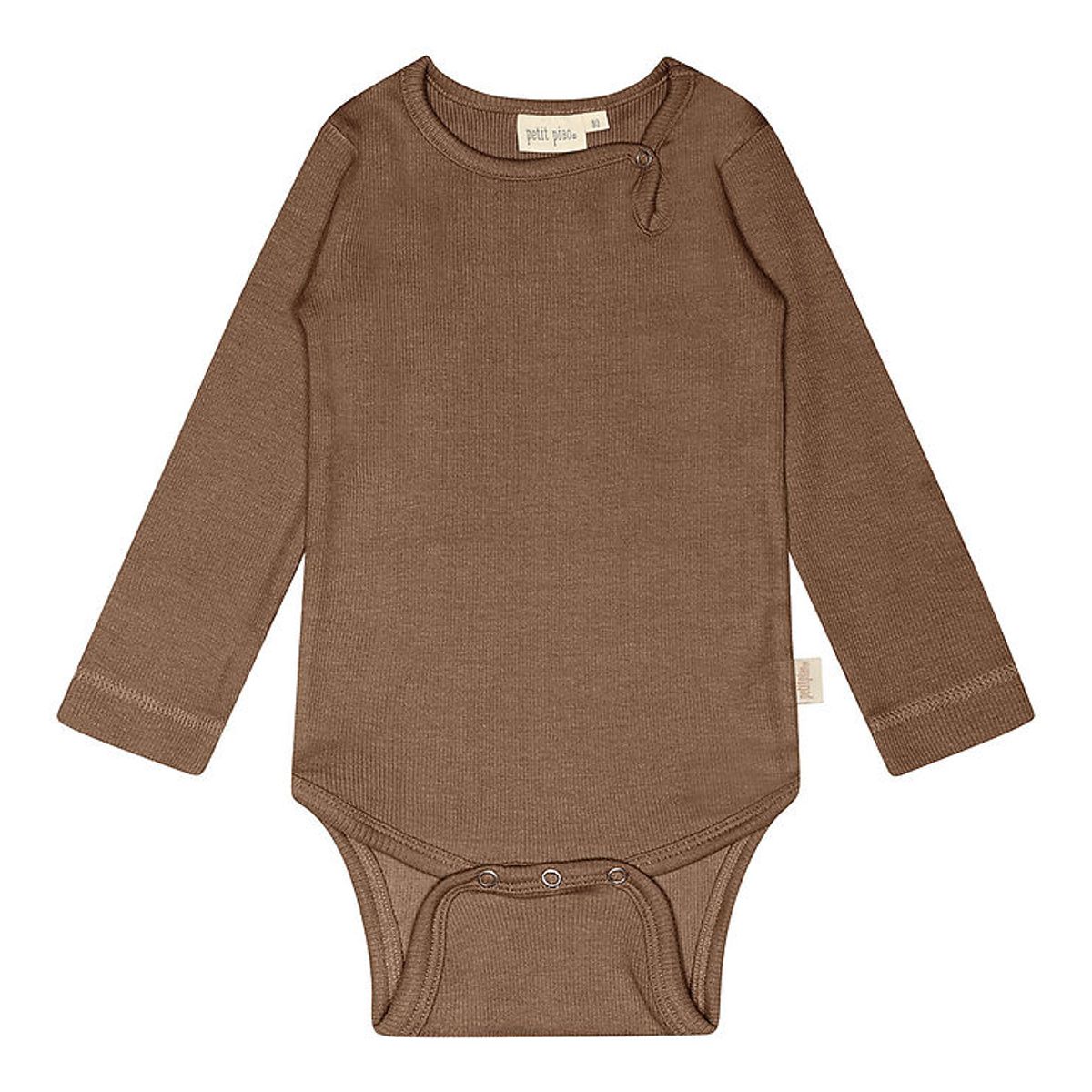 Petit Piao Body l/æ - Rib - Modal - Chocolate Brown