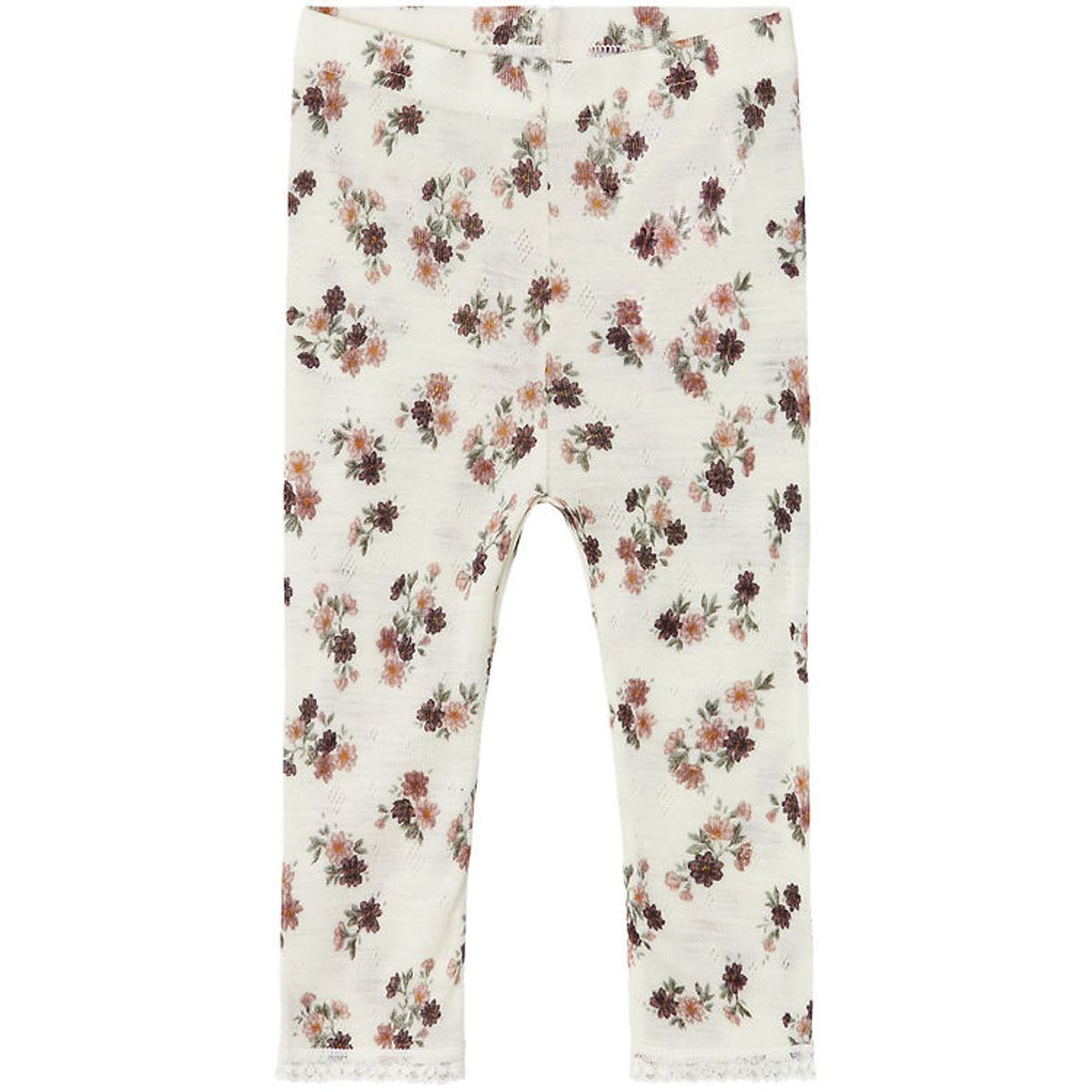 Name It Leggings - Uld - Noos - NmfWang - Snow White m. Hulmønst