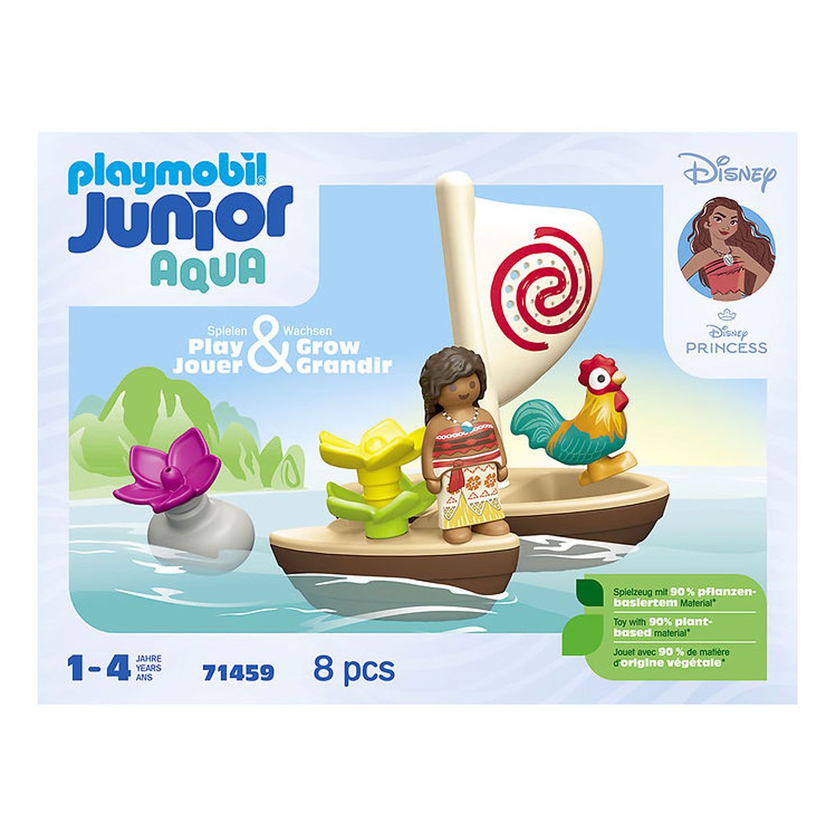 Playmobil Junior Aqua - Junior & Disney Moana's Sail Boat - 7145