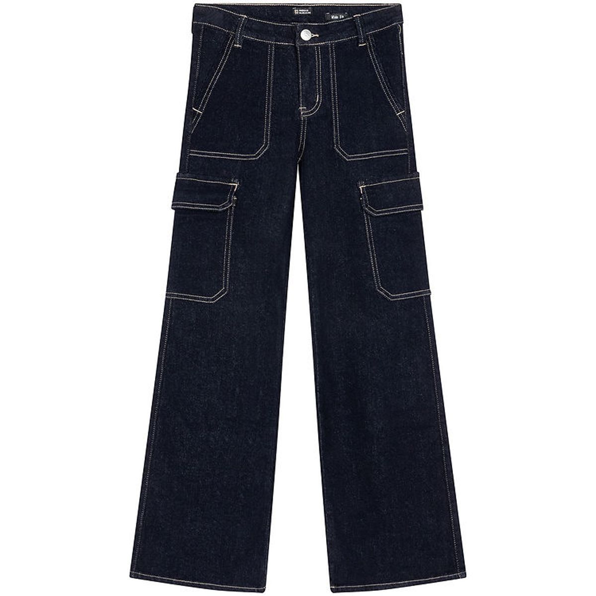 Indian Blue Jeans Jeans - Cargo - Wide Fit - Dark Denim