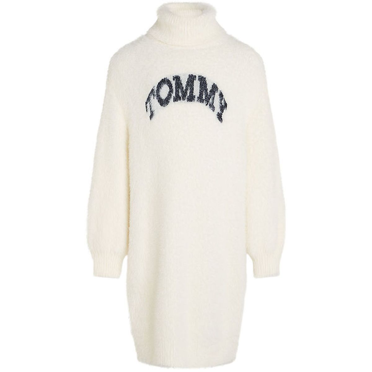 Tommy Hilfiger Kjole - Strik - Turtleneck Fluffy - Ivory Petal