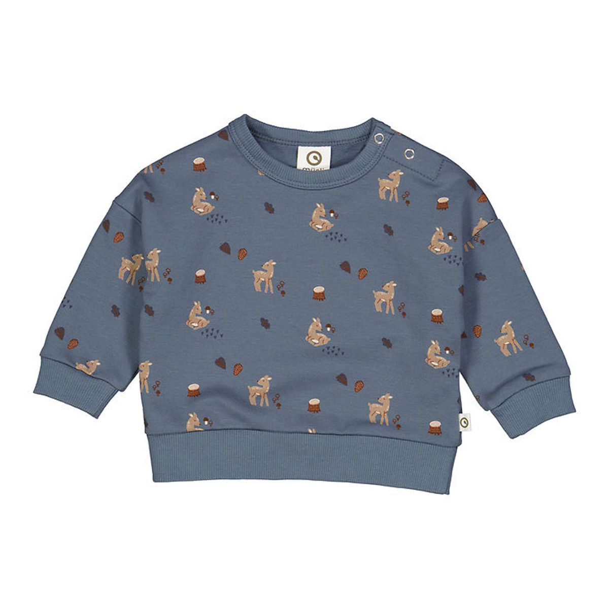 Müsli Sweatshirt - Deer - Stormy Blue/Shade/Bark