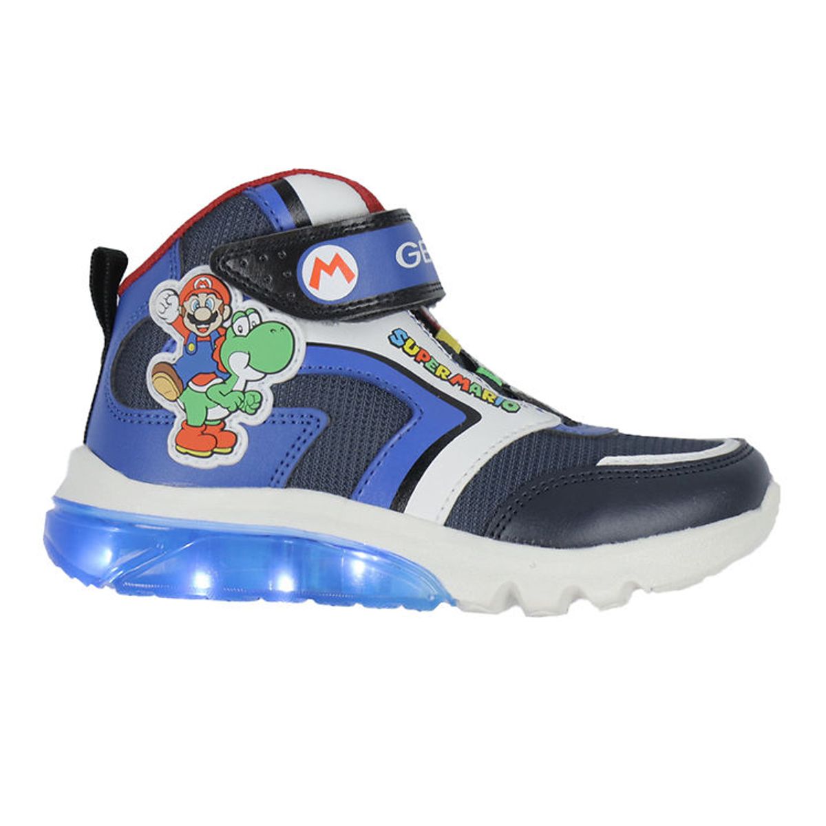 Geox Støvler m. Lys - J Ciberdron - Super Mario - Navy/Royal