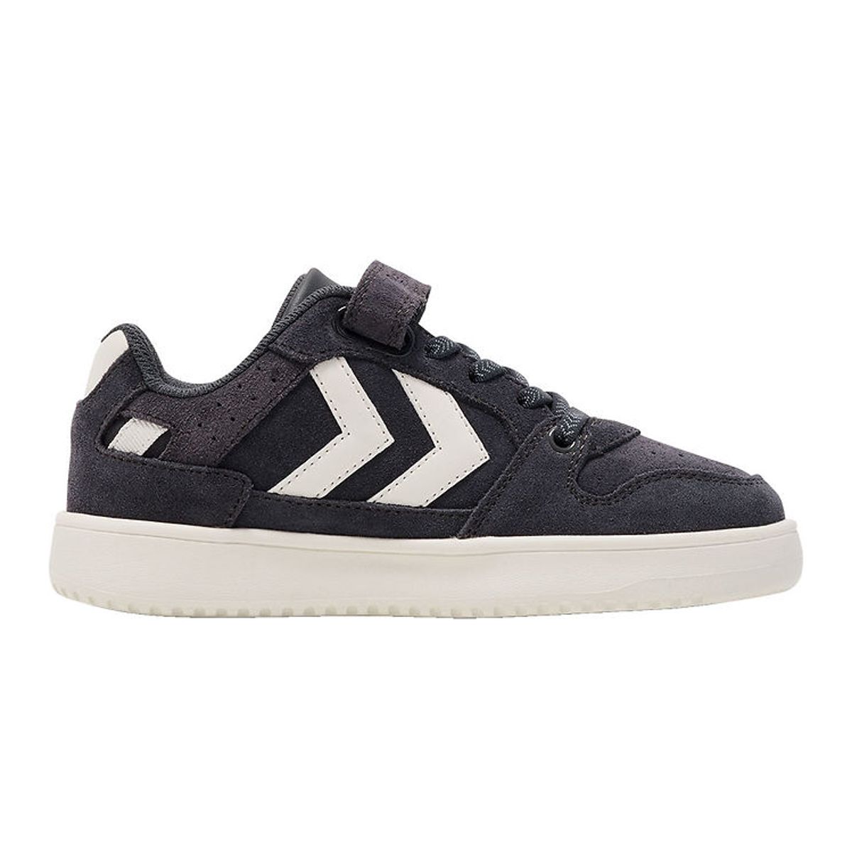 Hummel Sko - ST. Power Play Suede JR - Hvid/Sort/Obsidian