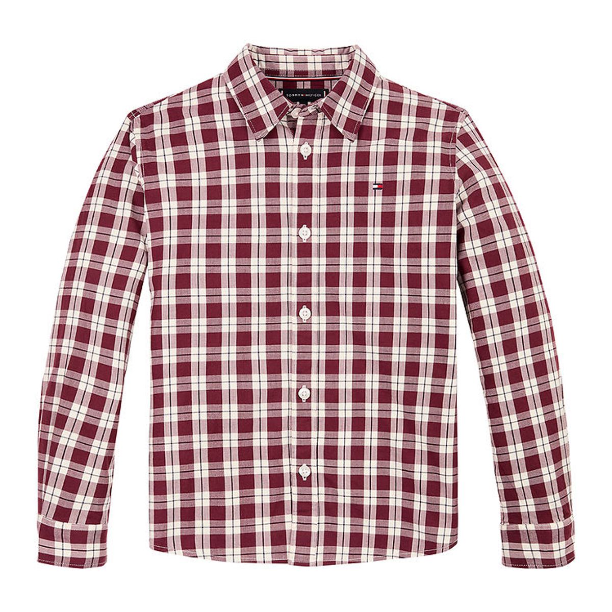 Tommy Hilfiger Skjorte - Small Check Regular - Rouge Buffalo Che