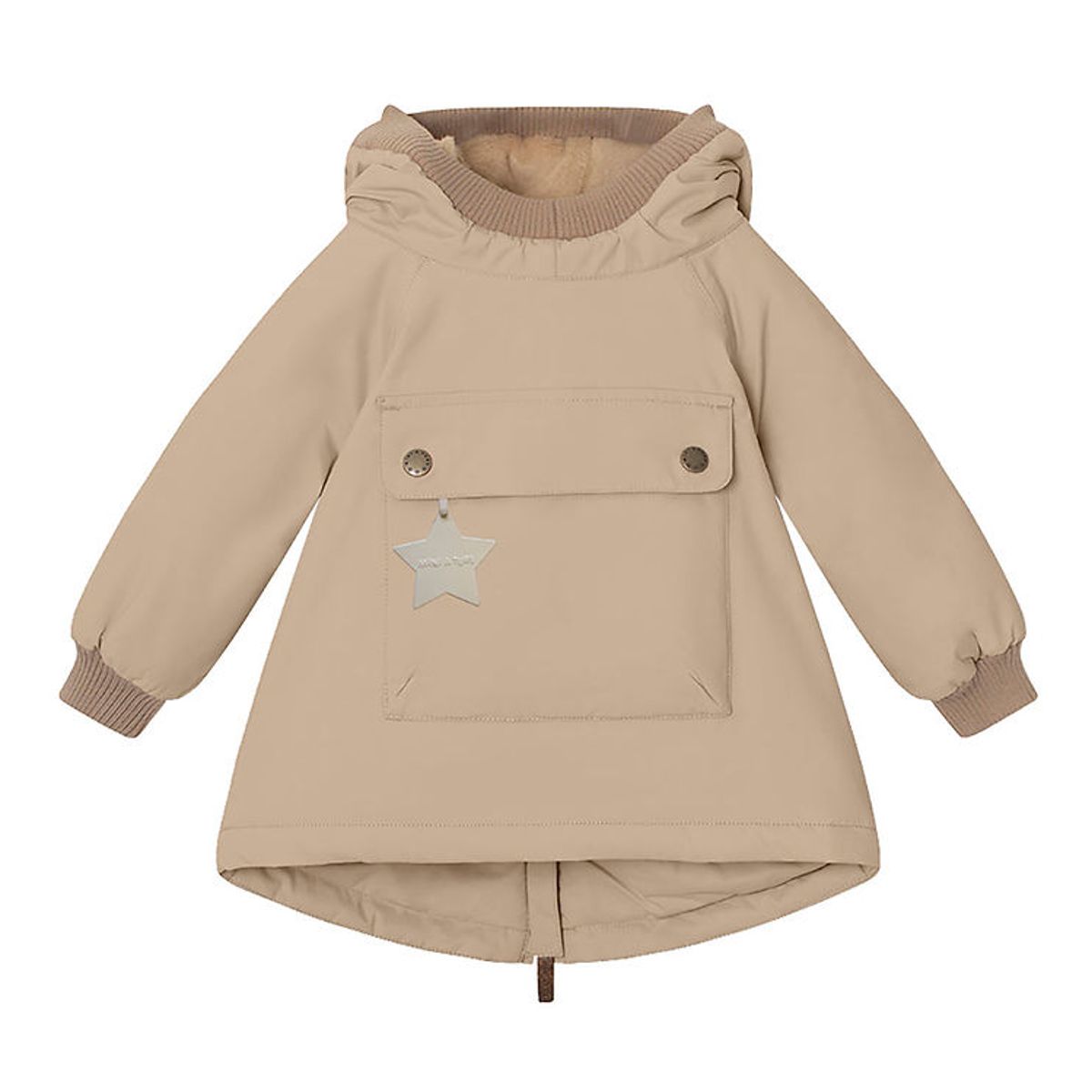 Mini A Ture Vinterjakke - Babywen Fleece - Savannah Tan