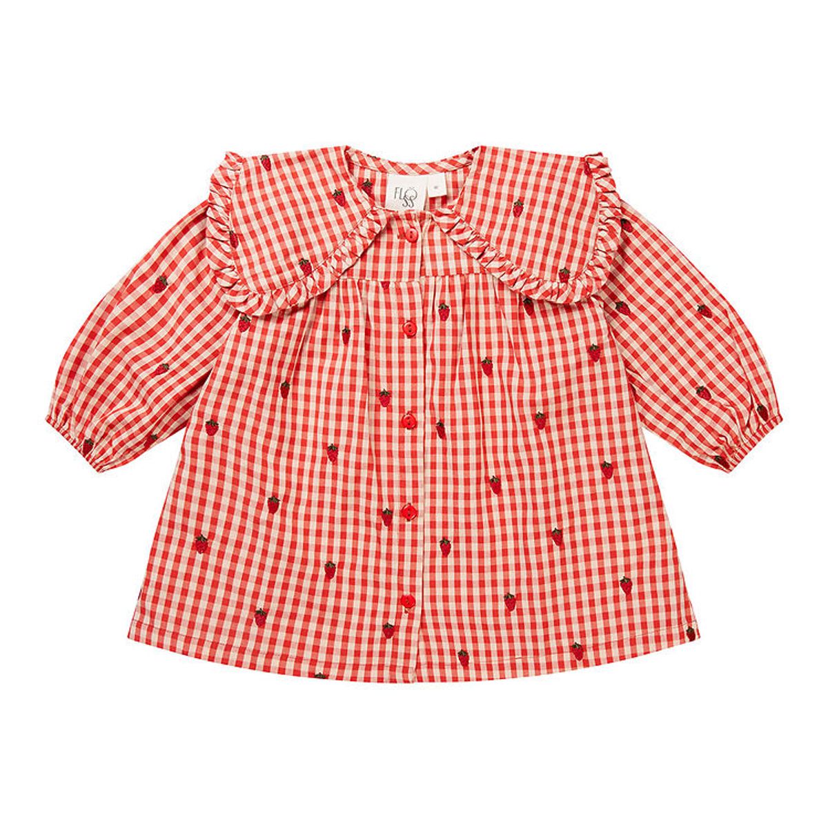 Flöss Kjole - Molly - Berry Gingham