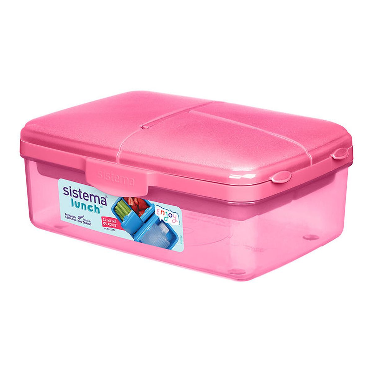 Sistema Madkasse - Slimline Quaddle - 1,5 l - Pink Punch