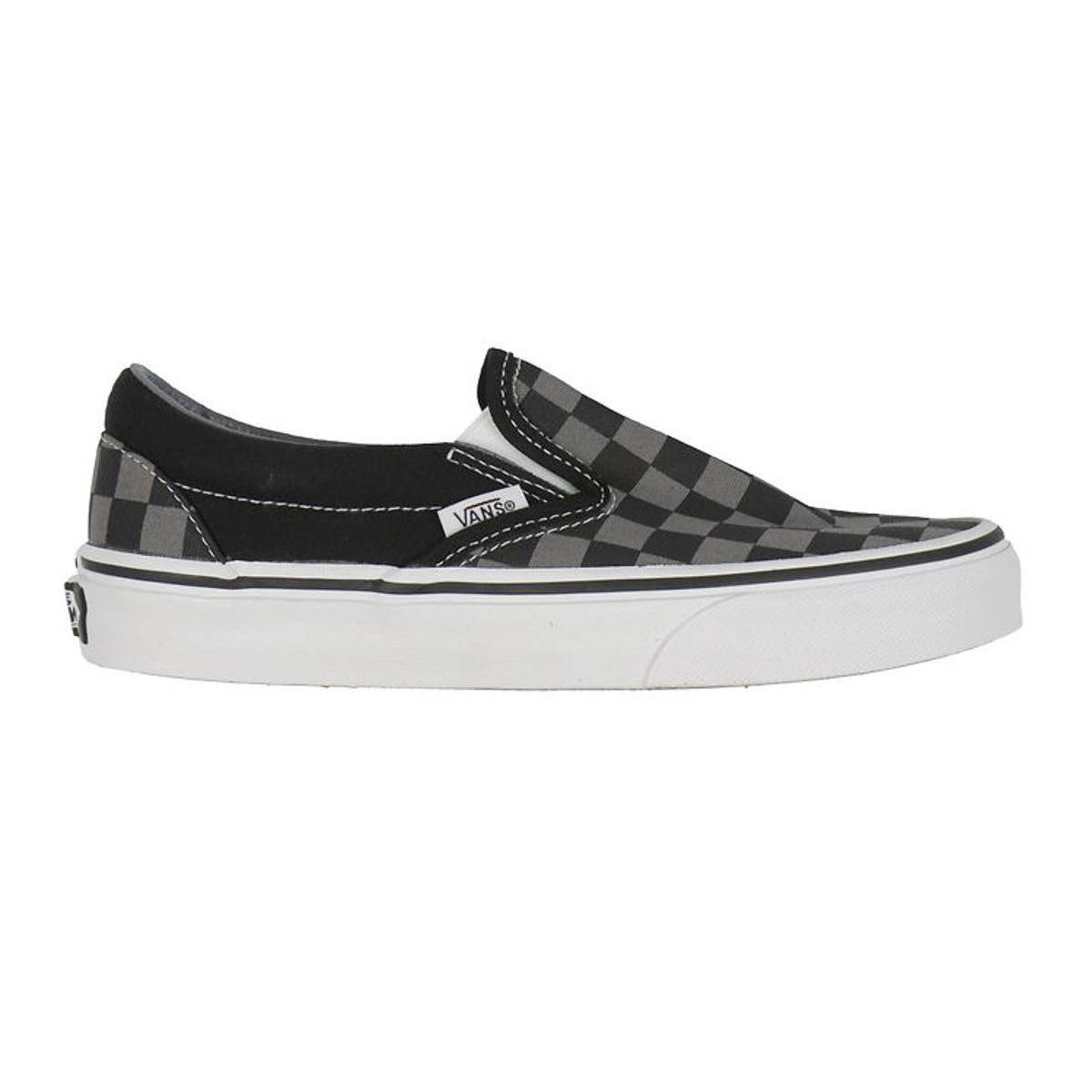 Vans Sko - Classic Slip-On - Checkerboard - Sort/Pewter