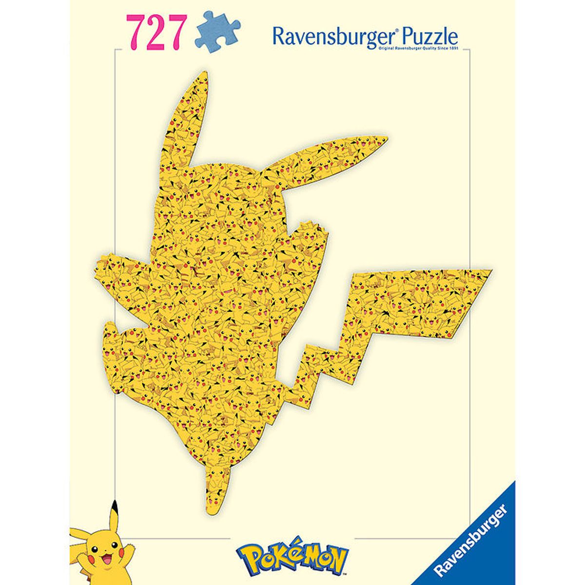 Ravensburger Puslespil - 727 Brikker - Pokémon Shaped Pikachu