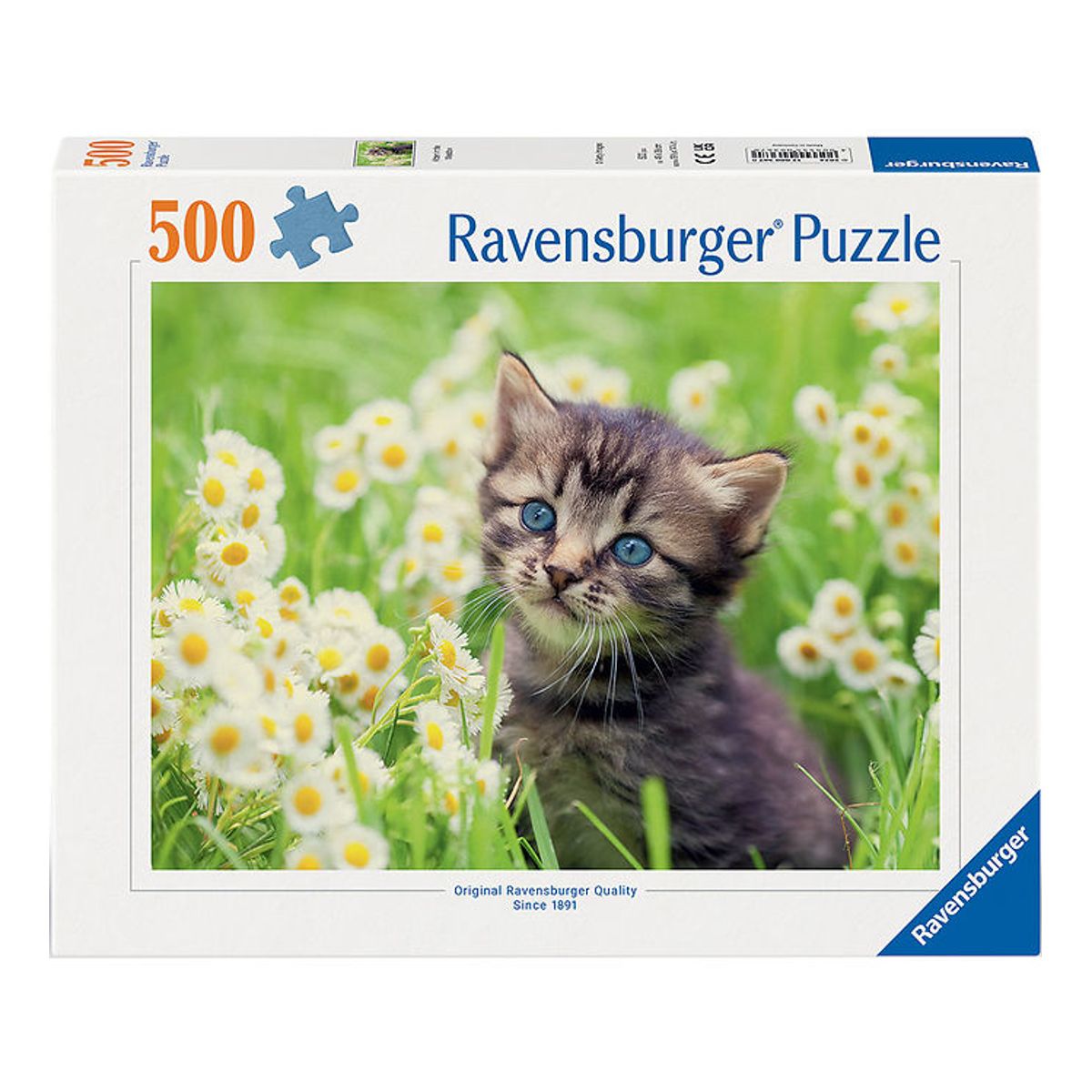 Ravensburger Puslespil - 500 Brikker - Kitten In The Meadow