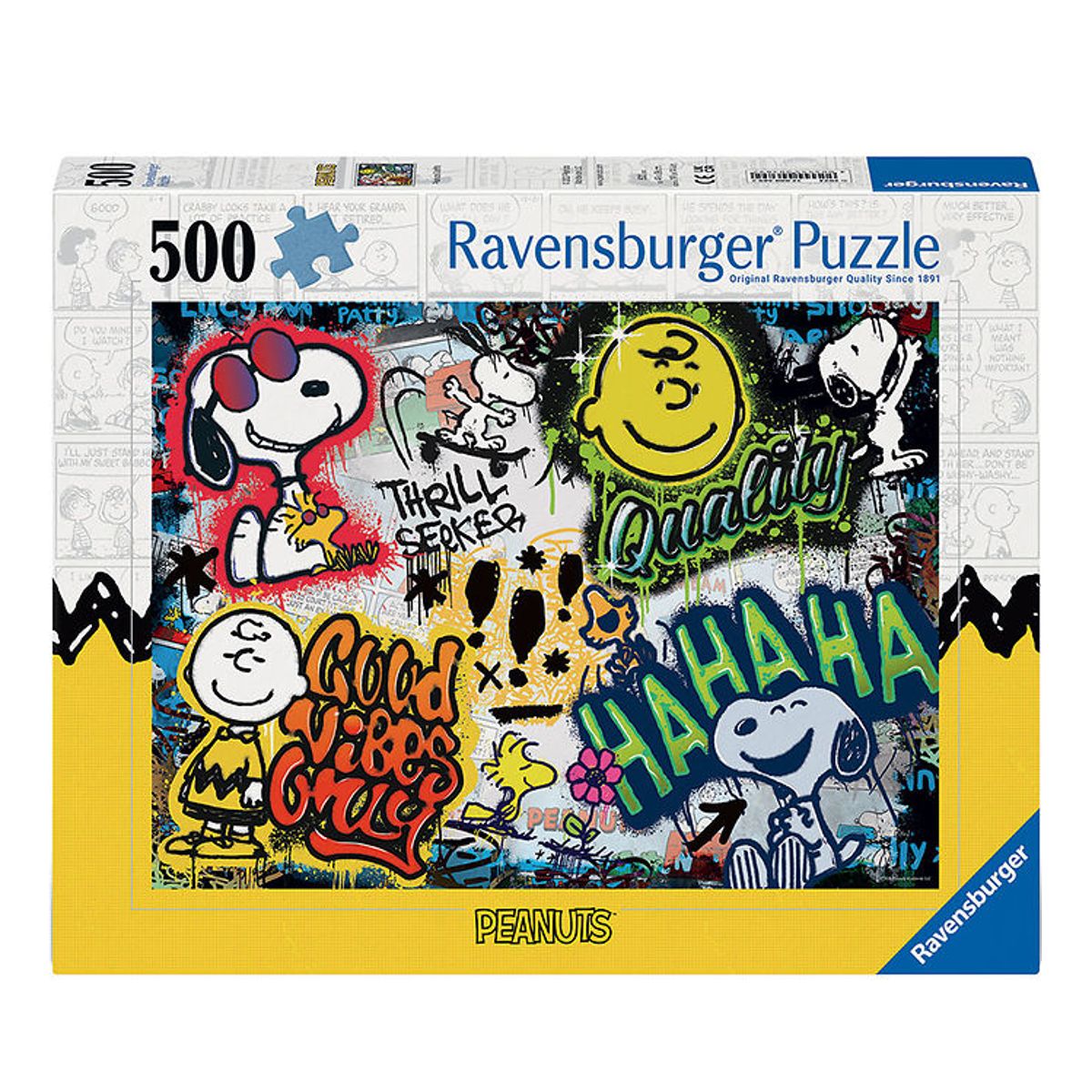 Ravensburger Puslespil - 500 Brikker - Snoopy And Friends