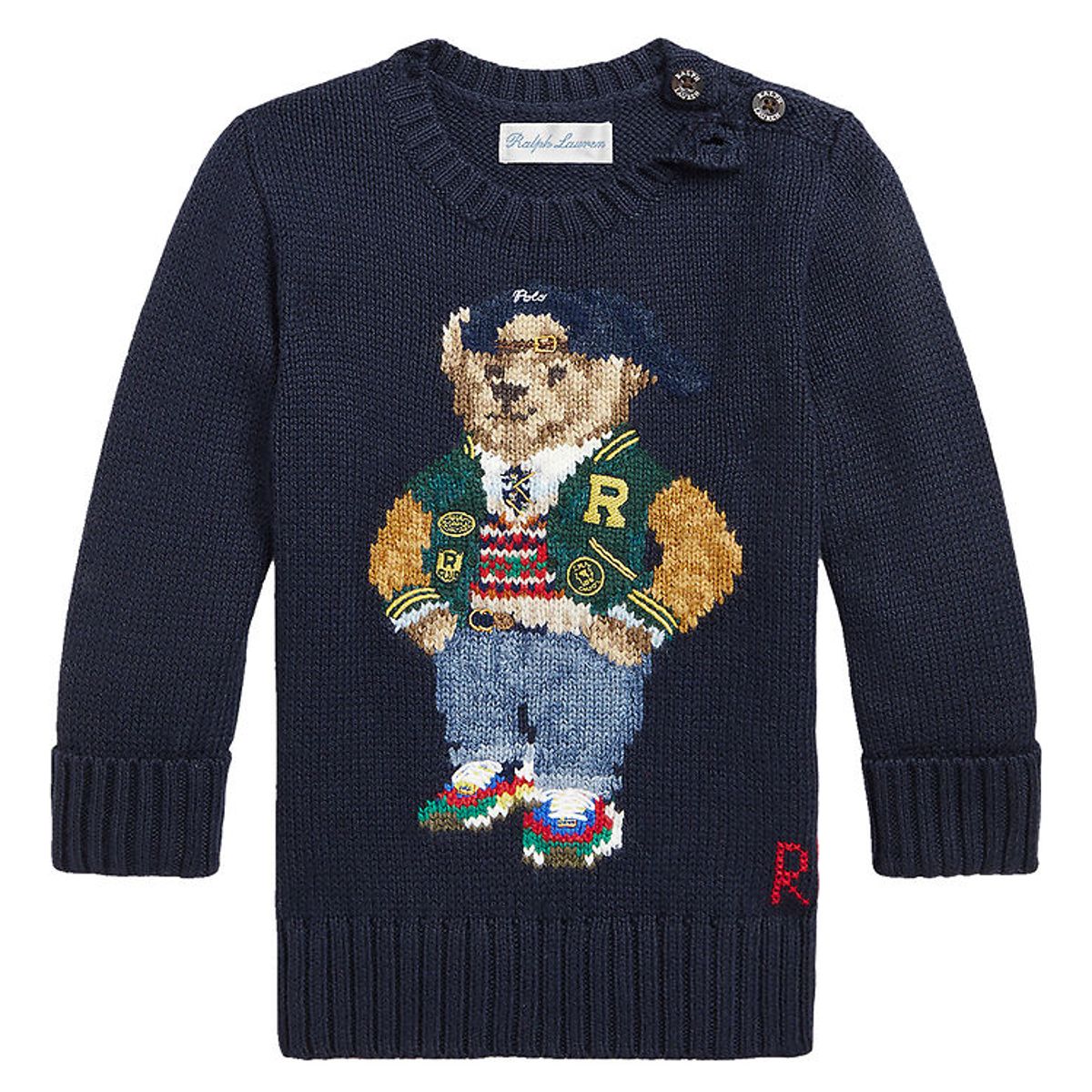 Polo Ralph Lauren Bluse - Strik - Navy m. Bamse