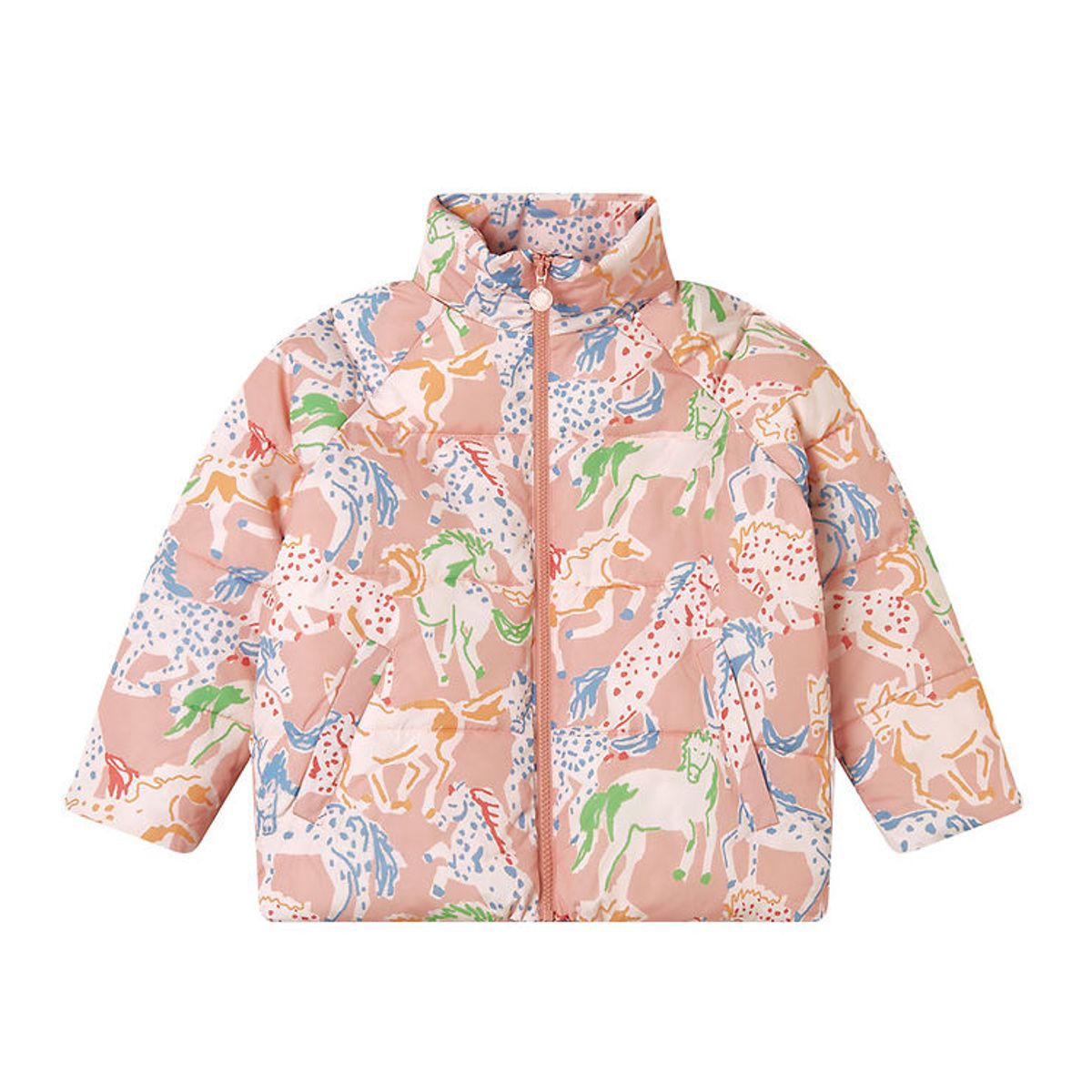 Stella McCartney Kids Dynejakke - Rosa m. Heste