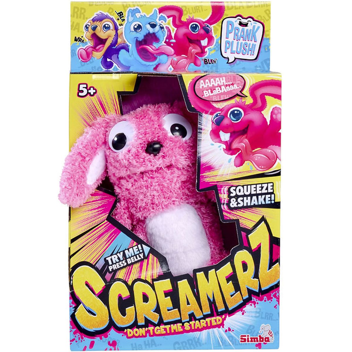 ScreamerZ Rabbit - 30 cm - Lyserød