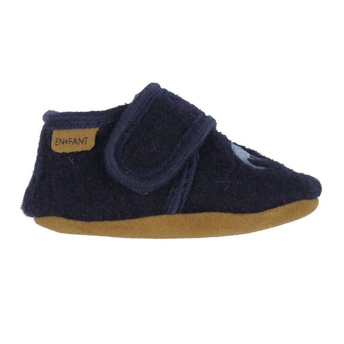 En Fant Hjemmesko - Uld - Wool Slippers W. Embroidery - Navy