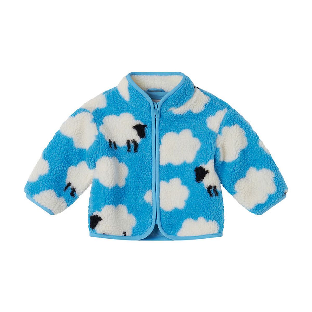 Stella McCartney Kids Fleecejakke - Lyseblå m. Skyer/Får