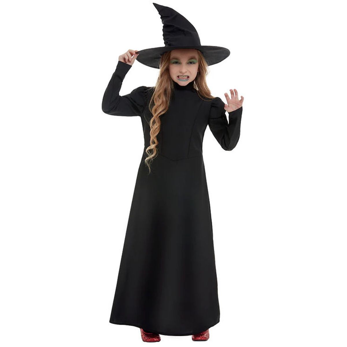 Smiffys Udklædning - Wicked Witch Girl - Sort