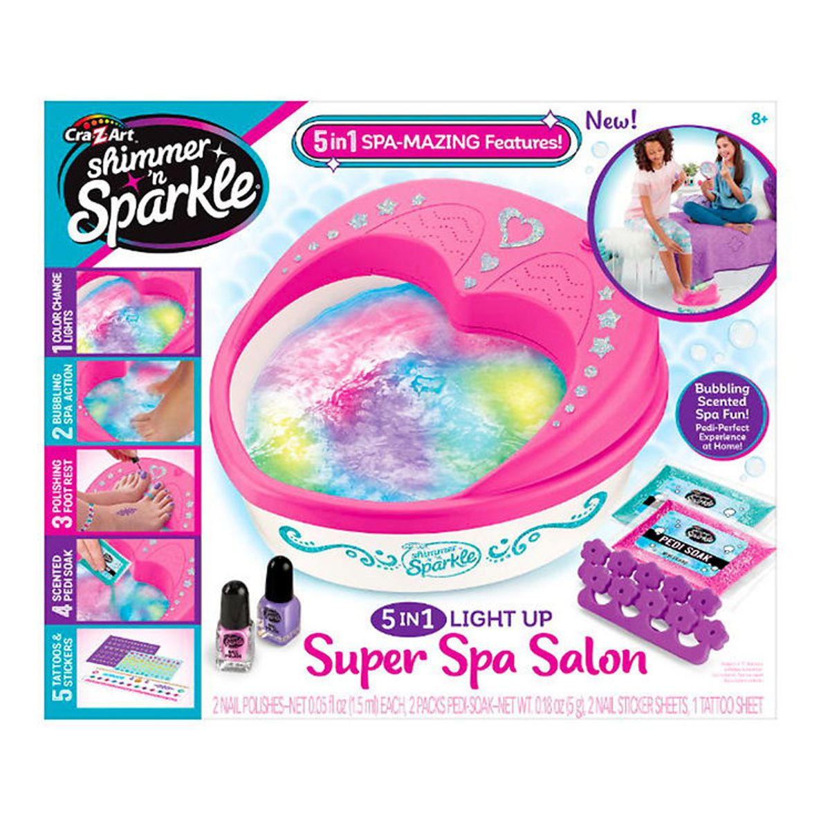 Shimmer N Sparkle 5-In-1 Light Up Spa Salon