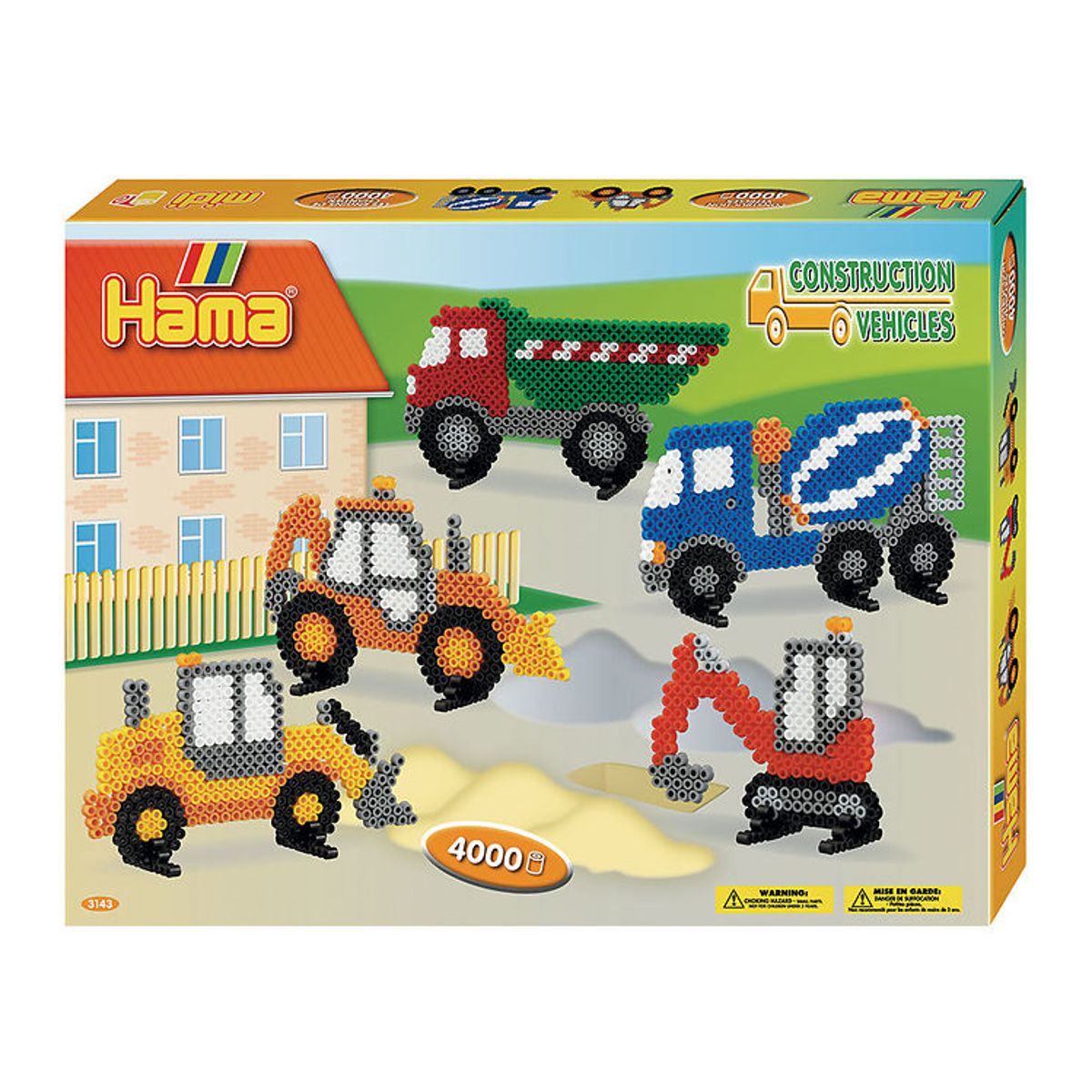 Hama Midi Gaveæske - 4000 stk - Construction Vehicles