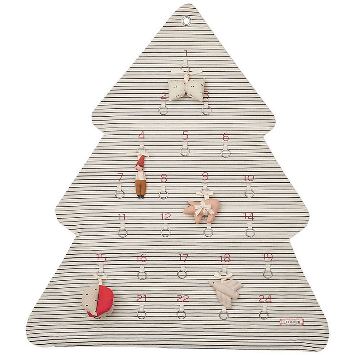 Liewood Kalender - Natalie Christmas - Stripes Sandy/Classic Nav