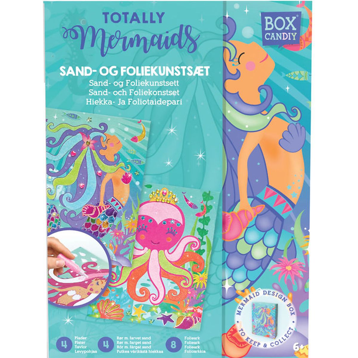 BOX CANDIY Kreasæt - Sand- og Foliekunstsæt - Totally Mermaids