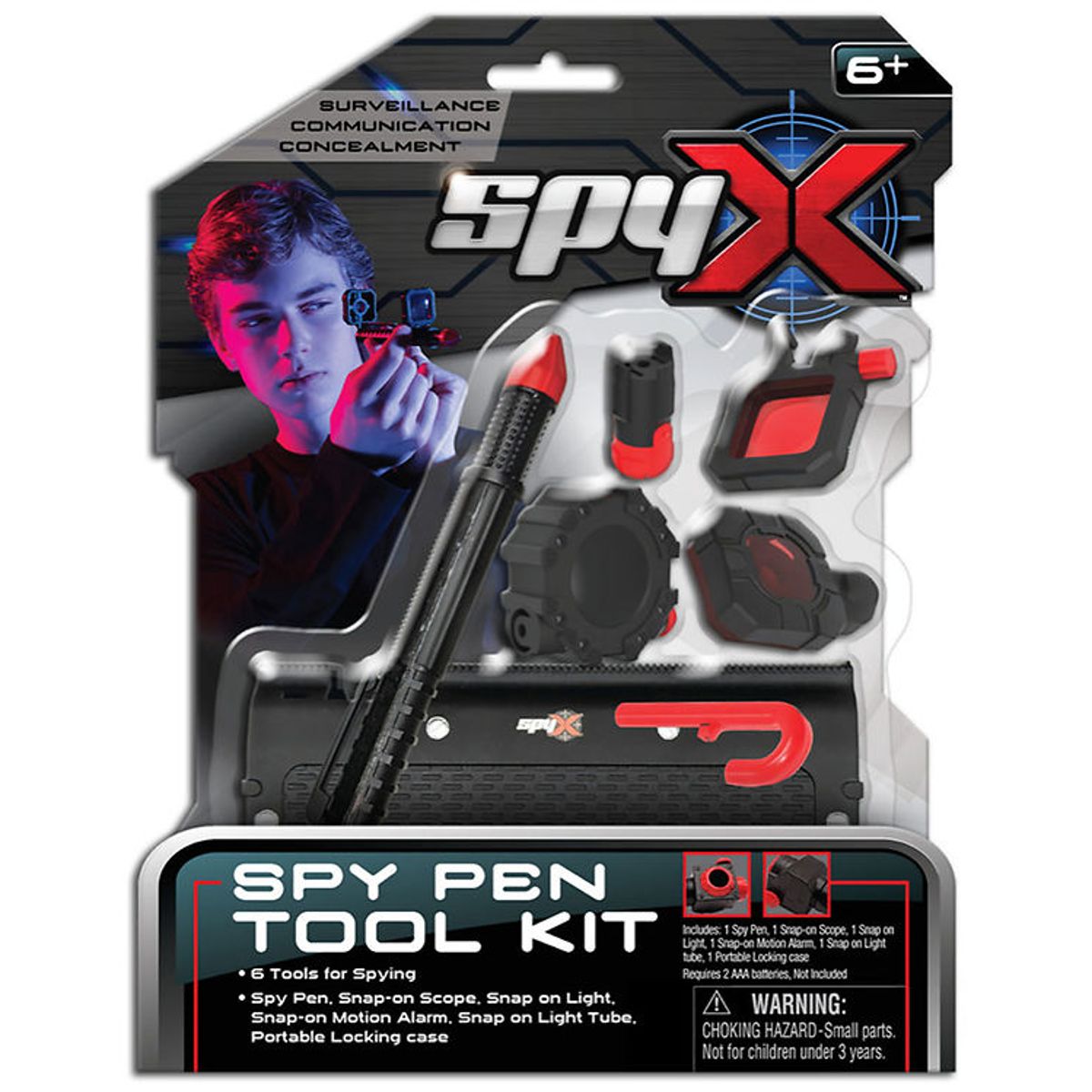 SpyX - Spy Pen Toolkit - Sort/Rød