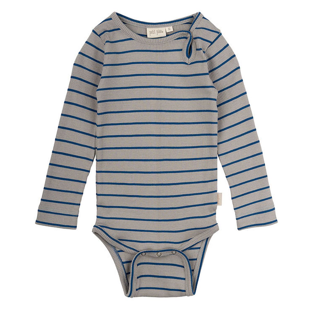 Petit Piao Body l/æ - Rib - Modal - Deep Cobalt/Grey Stone