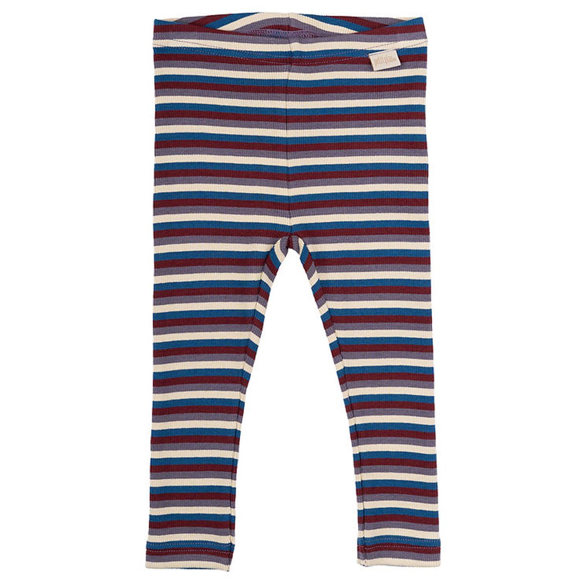 Petit Piao Leggings - Rib - Modal - Dark Cherry Multi Stripe