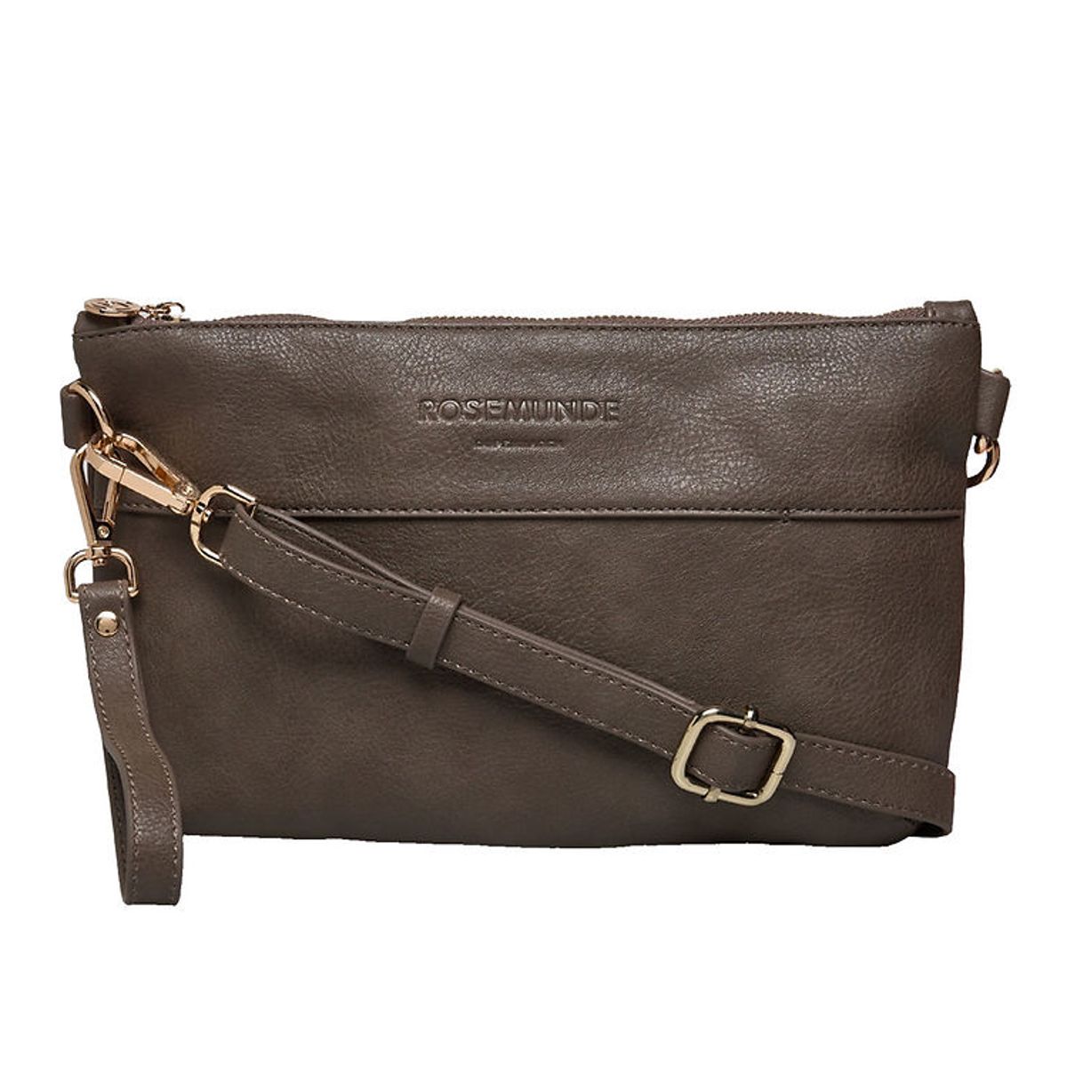 Rosemund Clutch - Taupe Brown/Gold