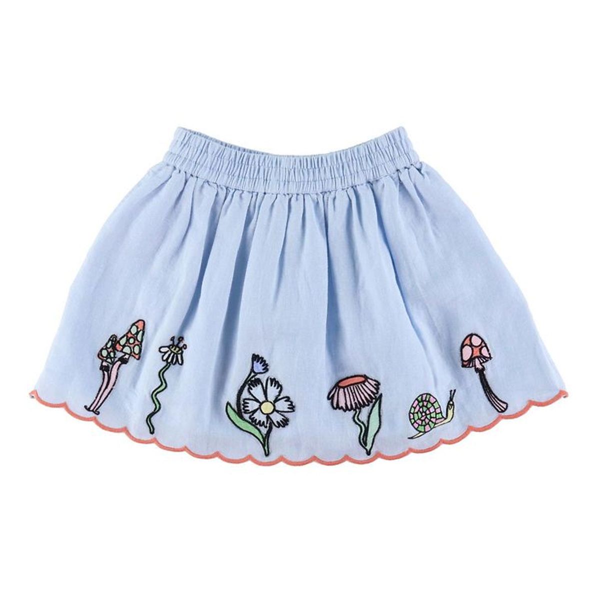 Stella McCartney Kids Nederdel - Lyseblå m. Broderi