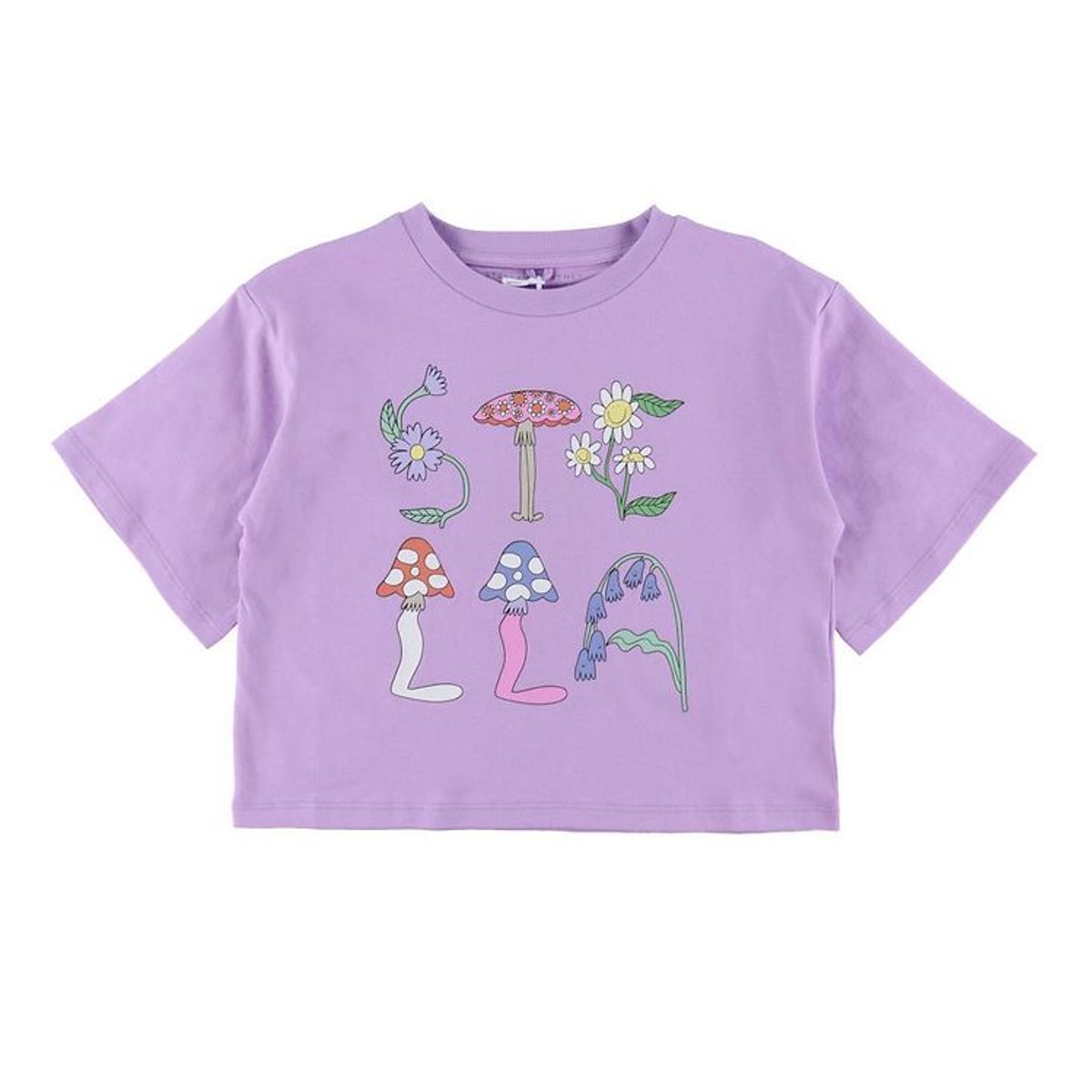 Stella McCartney Kids T-shirt - Cropped - Lilla m. Bomster