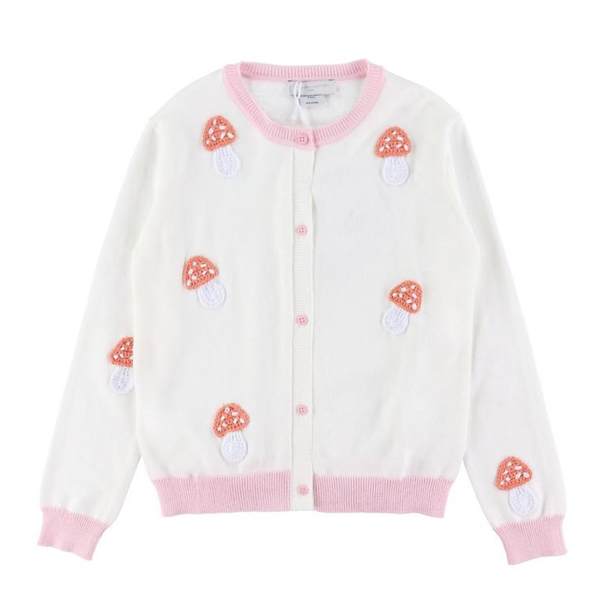 Stella McCartney Kids Cardigan - Strik - Ivory/Rosa