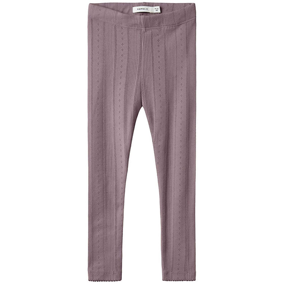 Name It Leggings - Noos - NmfJulia - Elderberry m. Hulmønster