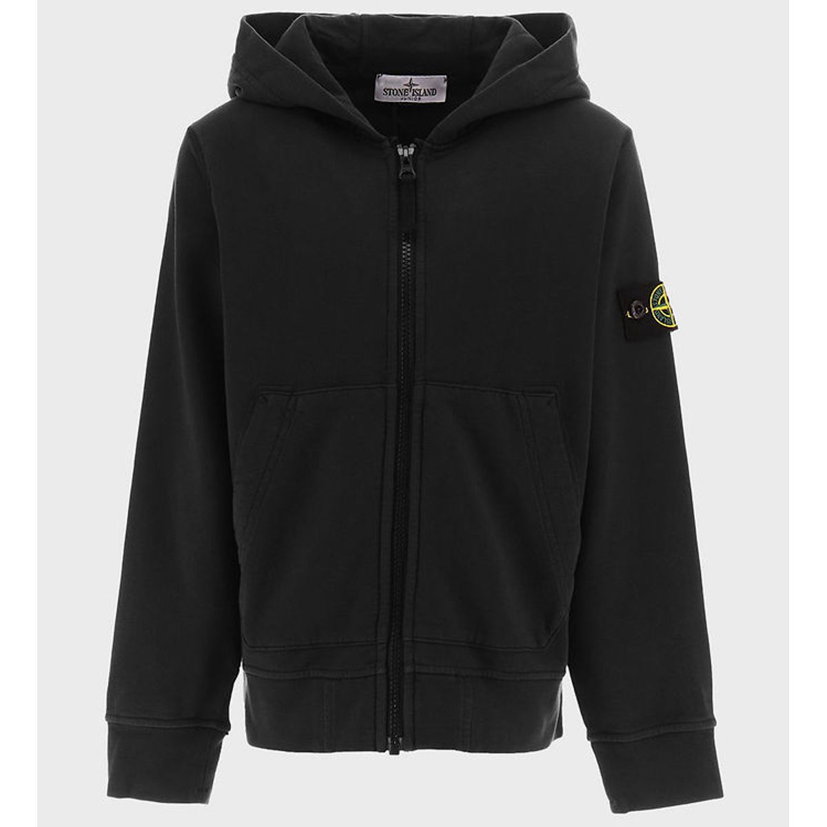 Stone Island Cardigan - Sort m. Logo