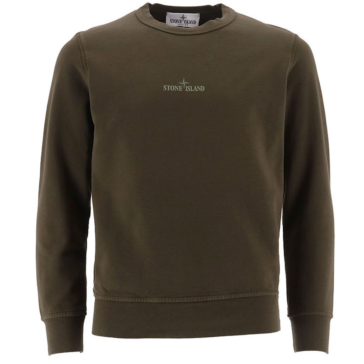 Stone Island Sweatshirt - Military Green m. Logo