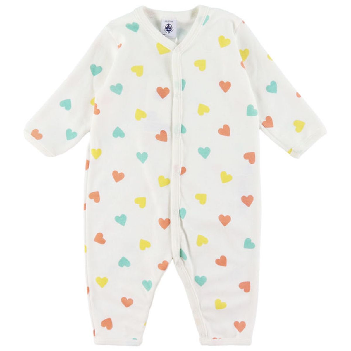 Petit Bateau Natdragt - Marshmallow m. Hjerter