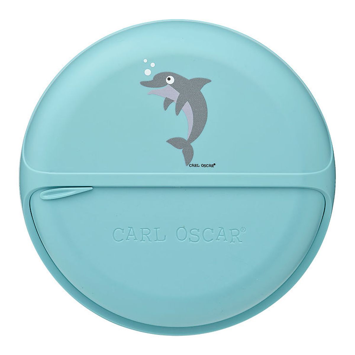 Carl Oscar Snackboks - BentoDisc - 18 cm - Blå m. Delfin