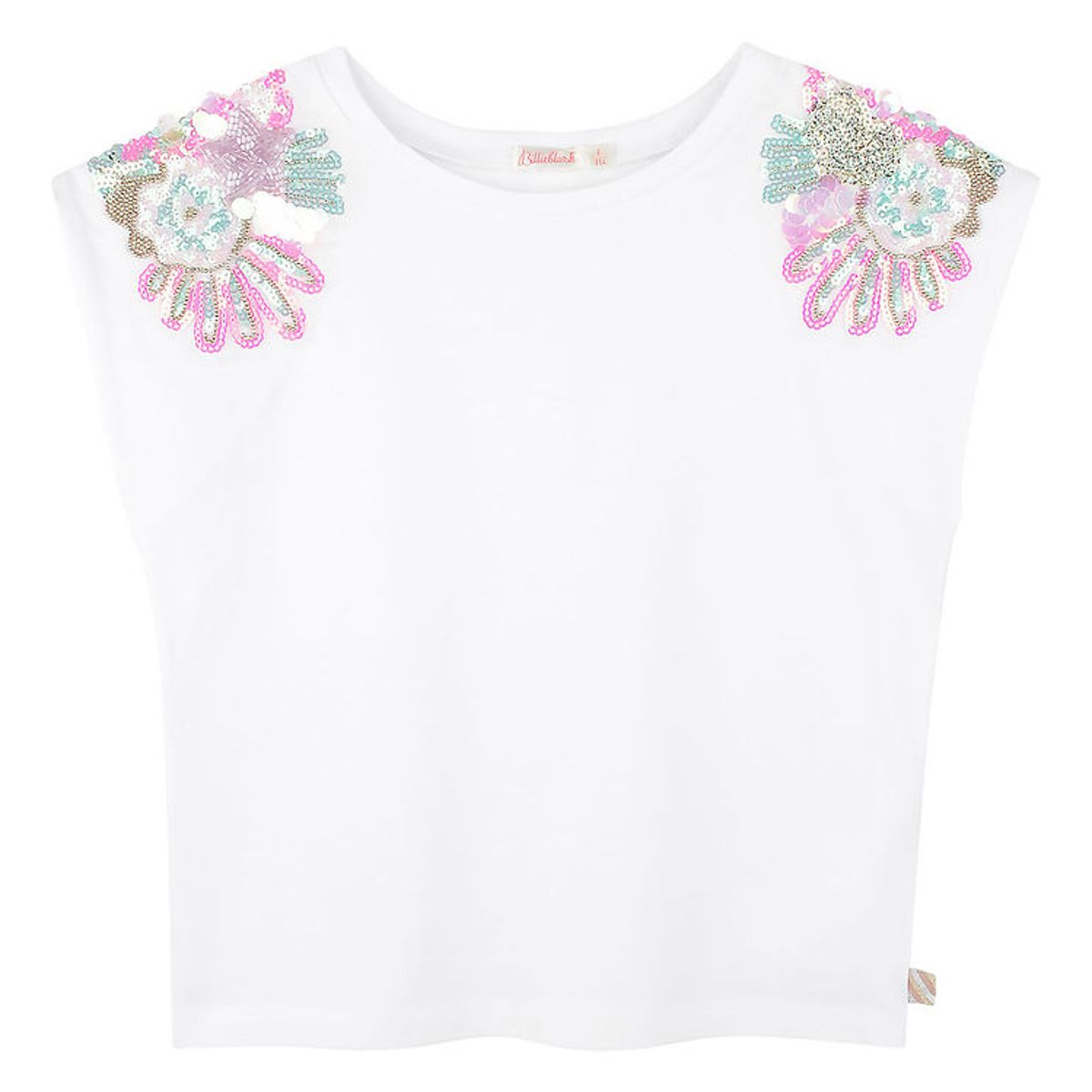 Billieblush T-shirt - Hvid m. Pailletter