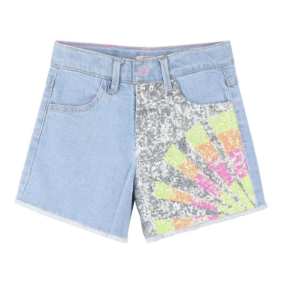 Billieblush Shorts - Denim - Double Stone/Bleach m. Pailletter