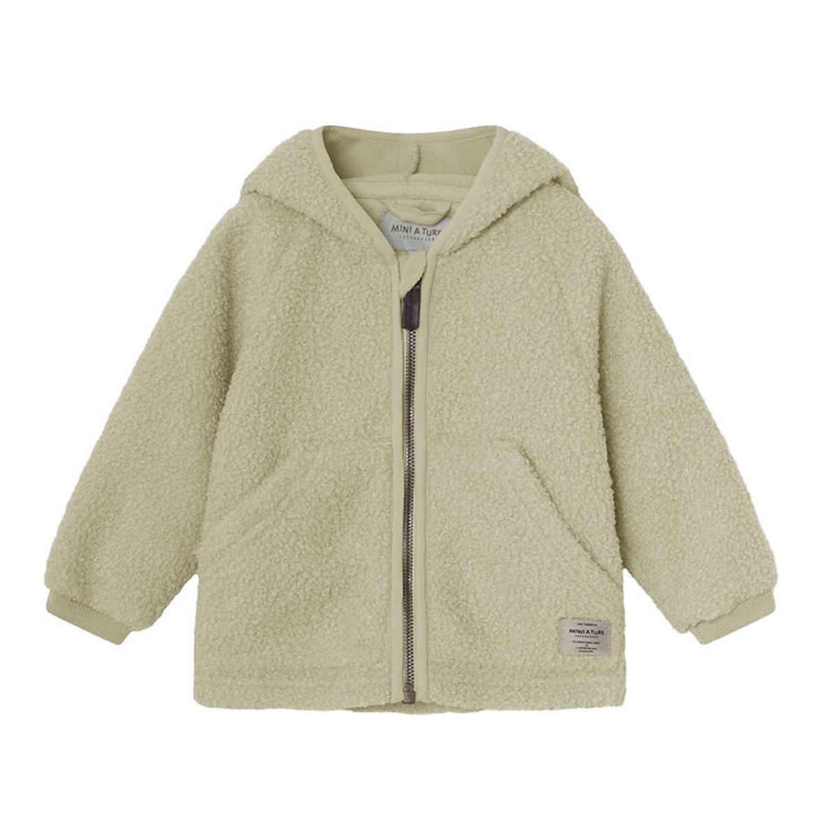 Mini A Ture Fleecejakke - Teddy - MatLiff - Elm Green