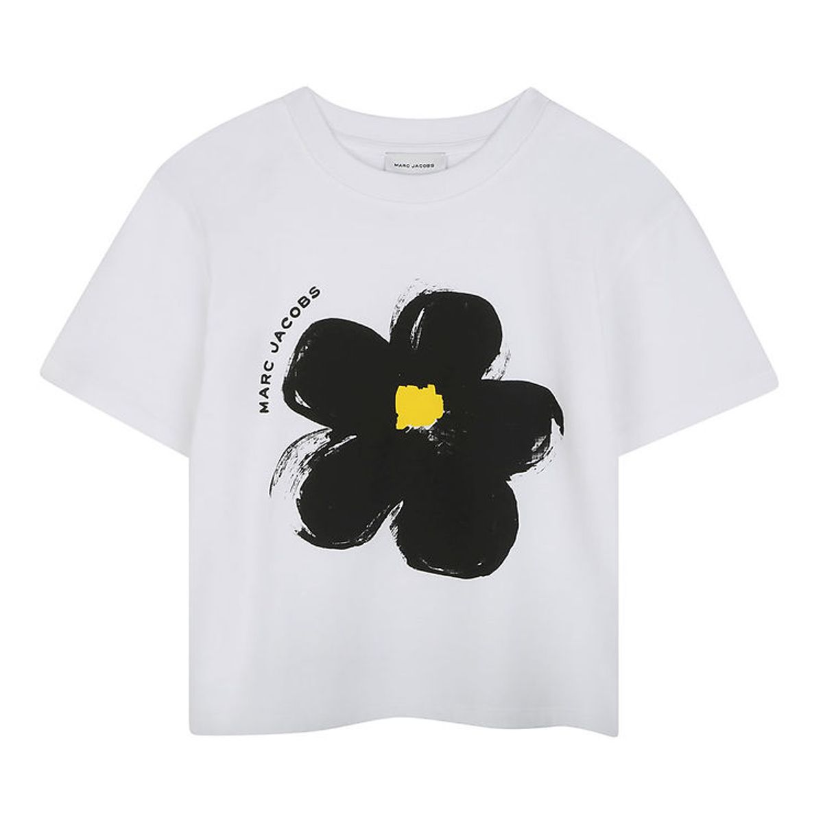 Little Marc Jacobs T-shirt - Hvid/Sort m. Blomst