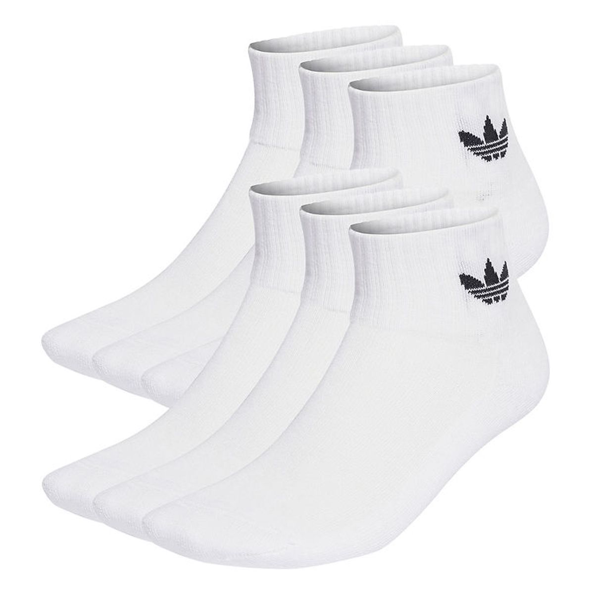 adidas Originals Ankelstrømper - 6-pak - Hvid m. Sort