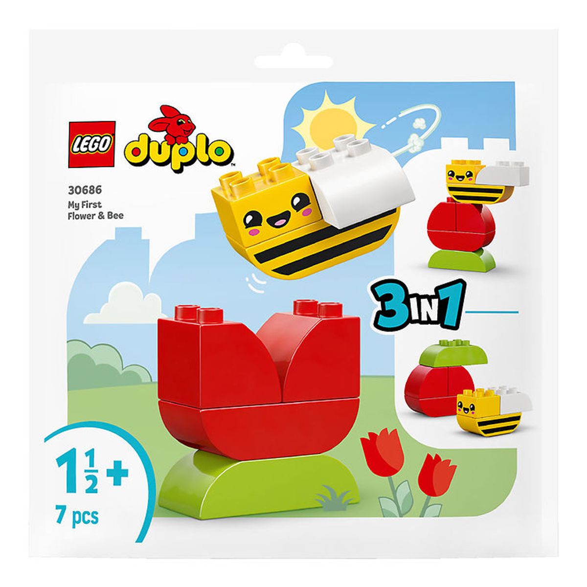 LEGO ® DUPLO - Min Første Blomst Og Bi 30686 - 3-i-1 - 7 Dele