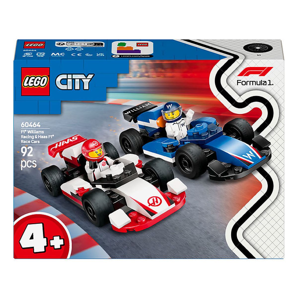 LEGO ® City - F1 ® Williams Racing og Haas F1 ®-racerbiler 60464 -